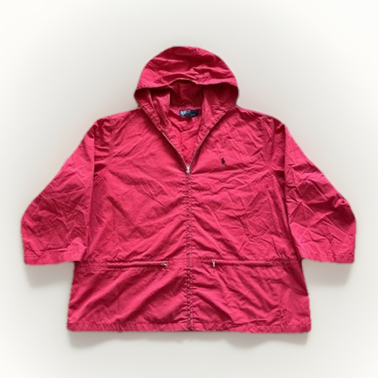 Vintage Polo Ralph Lauren Jacket Men’s XL Twill Cotton Red Windbreaker 90s