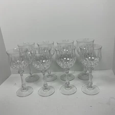 Mikasa Normandy Lead Crystal 8”  Wine Goblet Or Water Glass Set Of 8