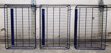 3pc Large 14in x 19in Blue Wire Baskets For Gridwall, Slatwall and Pegboard.