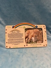 Porcelain Pet Bereavement Photo Frame Rainbow Bridge Poem Measures Dog Cat Death