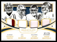 2022 Panini Immaculate Collection Collegiate Monuments Gold Burrow / Smith /