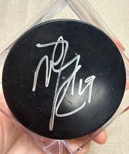 Marty Reasoner Signed Hockey Puck In Display Case