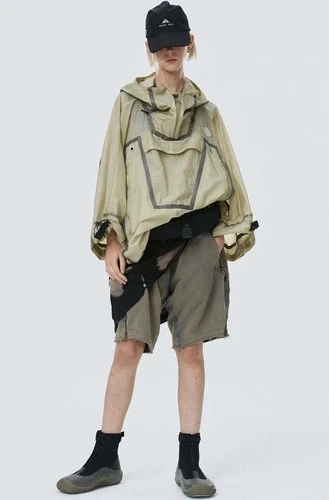 HAMCUS Reflective Taped Anorak Jacket Windbreaker Hoodie Large Size 3 - product listing photo