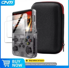 Glass+Bag for R36S Screen Protector Tempered Glass Film & EVA Portable Case