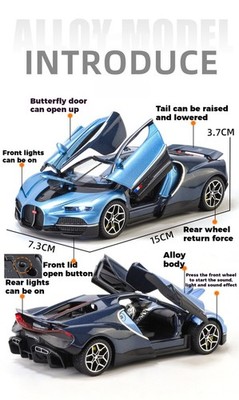 1:32 Bugatti Tourbillon Diecast Model Car Alloy Toy - Sound, Light