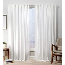Exclusive Home Curtains Velvet Hidden Tab Curtain Panel, 52x108, Winter White,