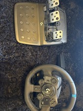 Logitech Racing Wheel Pedals Set Steering Wheel Video Game Accessory Bundle
