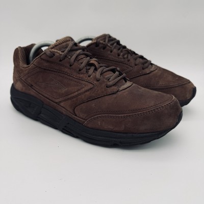 Brooks Addiction Walker Brown Suede Lace Up Walking Sneaker Mens Size 9.5 D