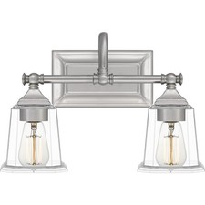 Quoizel NLC8602 Nicholas 2 Light 15"W Bathroom Vanity Light - Nickel