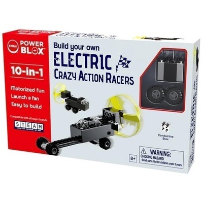 E-Blox: Power Blox: 10-in-1 Electric Crazy Action Racers - 24pcs, Build 10 Model