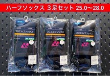 YONEX Tennis Half Socks 3D Ergo 3-Pair Set 25-28 181