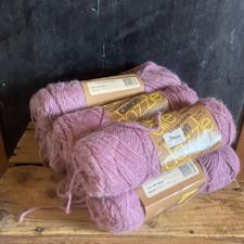 Vintage Caron Dazzleaire Yarn in 2667 Mauve - Lot of 8 Skeins 4 Dye Lots 
