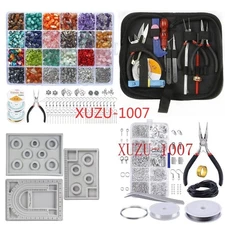 DIY Craft Jewelry Making Supplies Kit Findings Sterling Beading Repair Tools Set