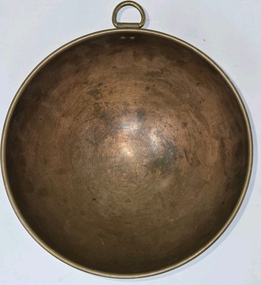 Large Copper Mixing Bowl  Dome Meringue 8''x4''  French Style Rolled Edge Ring