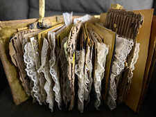 Scrapbooking Junk Journal Ephemera Lace Embellishments, Beige Brown Cream