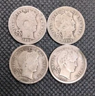 (4) Barber Dimes - 1898, 1903-O, 1907, 1916-S Circulated