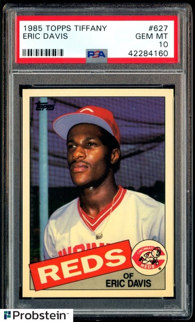 1985 Topps Tiffany #627 Eric Davis Cincinnati Reds RC Rookie PSA 10 GEM MINT