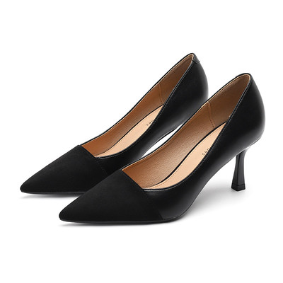 Pumps Schuhe 7 cm Schwarz Büro Bequem Elegant Synthetisches Leder 35156