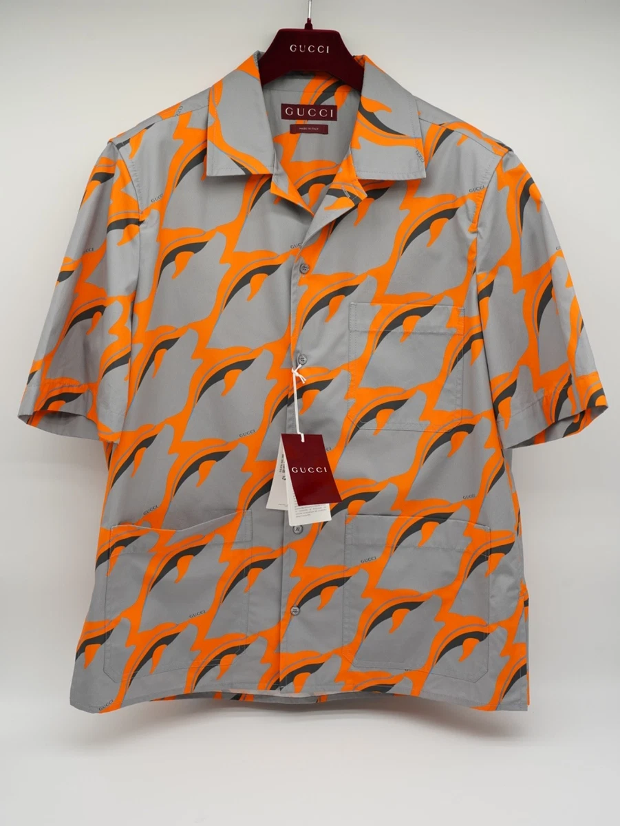 Gucci Short Sleeve Regular Fit Casual Button-Down Shirts for Men