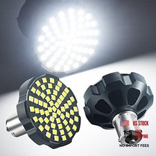 2pcs 1156 Led Rear Turn Signal Lights Whitesuper Bright 60leds 156ba15s White