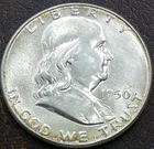 US 1950 Franklin Half Dollar  **