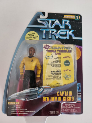 ''STAR TREK 5 INCH WARP FACTOR 1 FIGUR CAPTAIN BENJAMIN SISKO OVP''