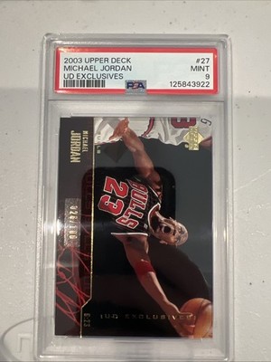 2003 Upper Deck Exclusives #27 Michael Jordan PSA 9 #/100!!
