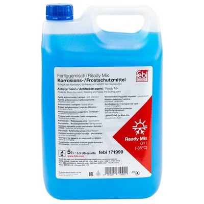 Kühlerfrostschutz Febi G11 -35°C Fertiggemisch 5 Liter Blau für Audi BMW Fiat