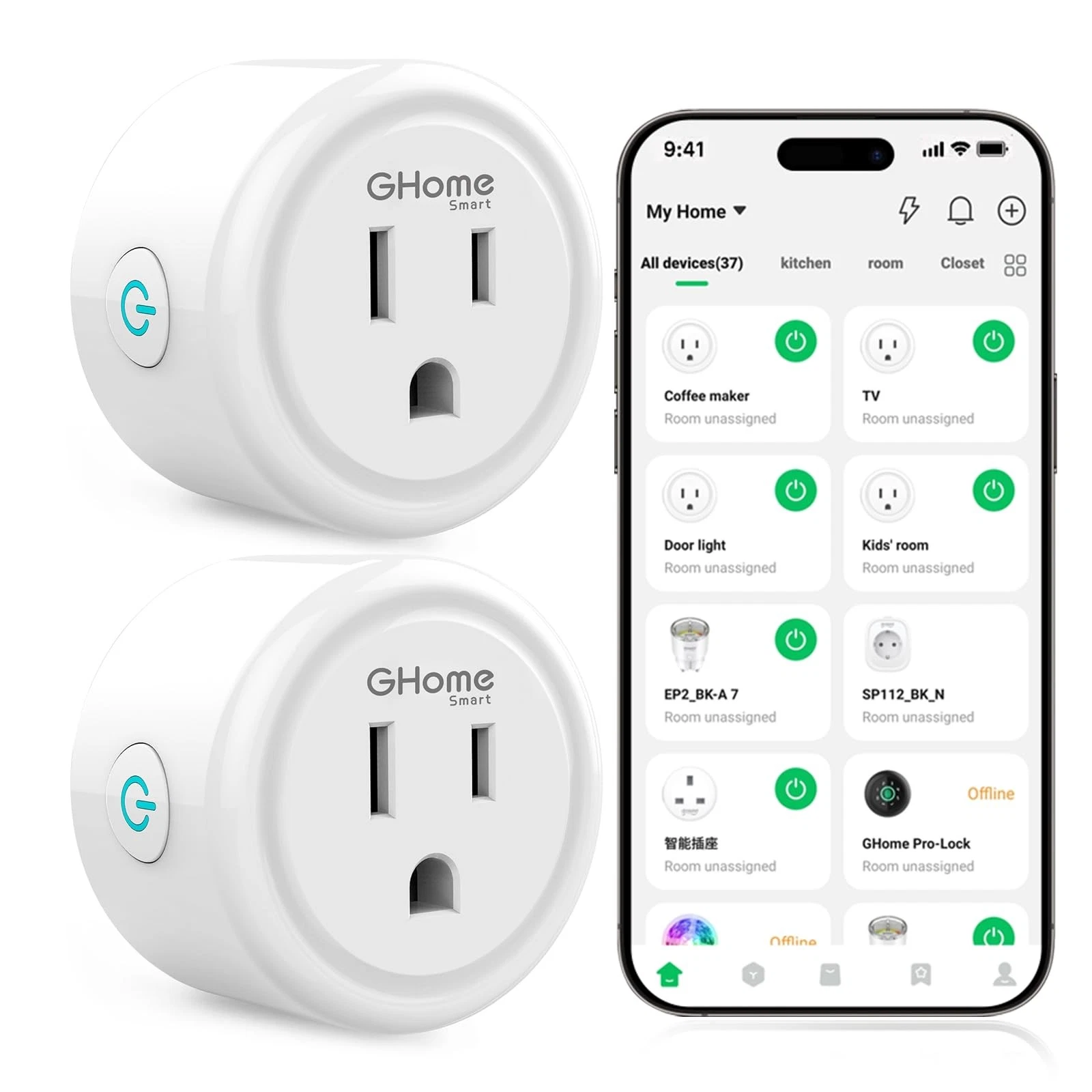 Smart WiFi Plug - Programmable Wireless Outlet for Remote Device Control