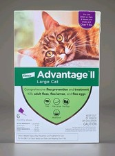 ELANCO Advantage II Flea Treatment for Large Cats Over 9 lbs. 6 Doses NEW SEALED