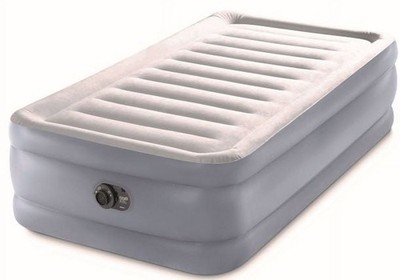 Intex Queen 20 inch Dura-Beam Deluxe Raised Air Bed Mattress with Built-in Pump