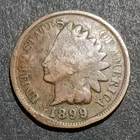 1899 Indian Head Cent Penny Antique USA Wheat Cent Coin Bent