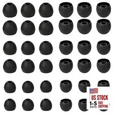 18 Pairs Silicone Earbud Tips Replacement Ear Tips Earbuds Cap for in- Black