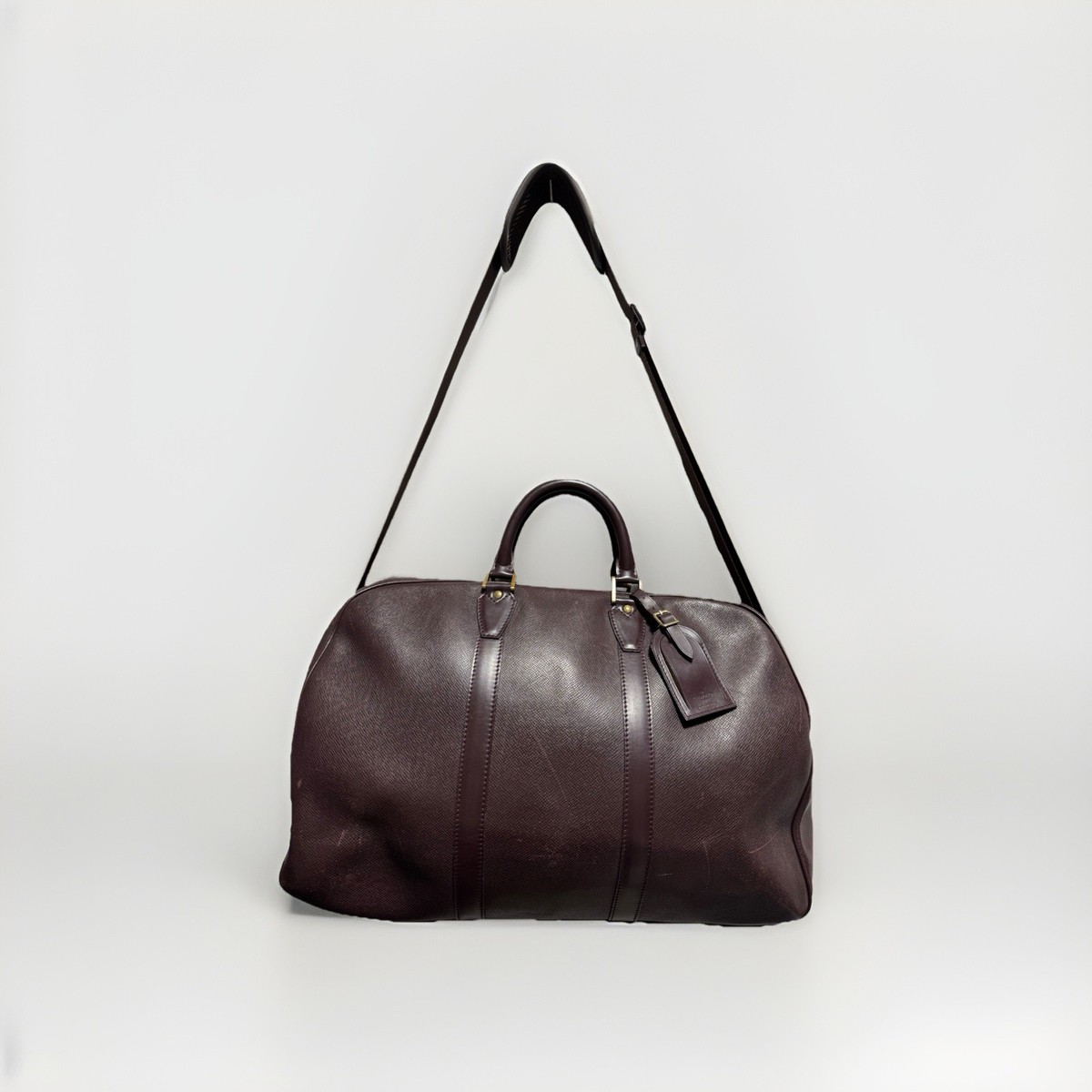 ヴィトン☆ルコバッグ Louis Vuitton Black Taiga Leather Lozan Briefcase Bag | Yoogi's Closet