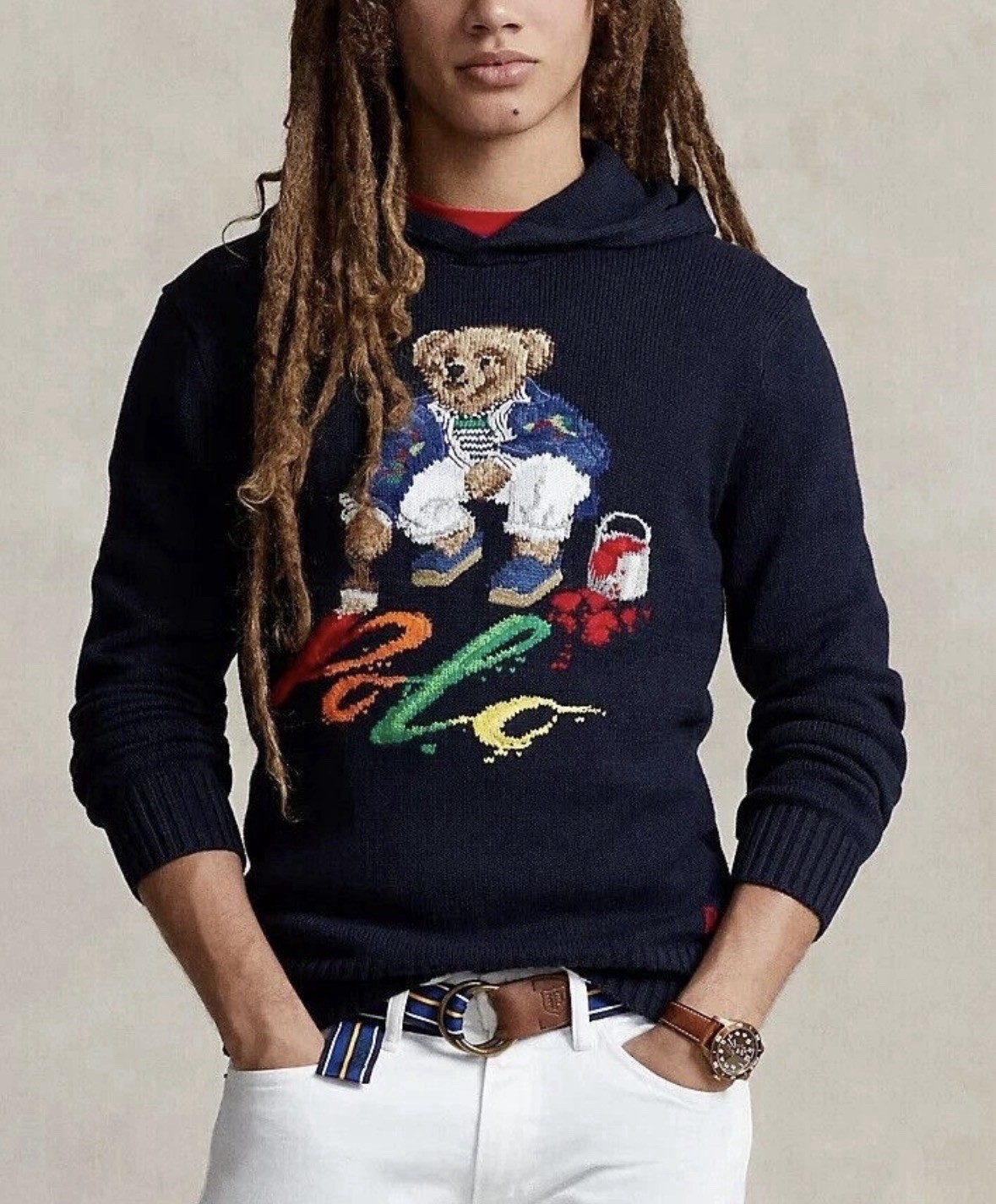 Polo Ralph Lauren Men's Polo Bear Cotton Hooded Sweater NWT