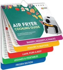 Air Fryer Cheat Sheet Magnets Cooking Guide Booklet - Air Fryer Magnetic Cheat S
