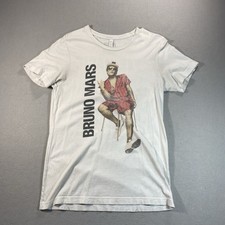 Bruno Mars 24K Magic white short sleeve world tour shirt size Medium M W
