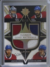 2020-21 Ultimate Collection Quad Materials 2/15 Carey Price Shea Weber HOF 2u9