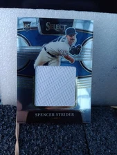 2022 Panini Select - Rookie Jumbo Swatch Spencer Strider #RJS-SS (MEM, RC)