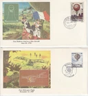 (2) 1983 FDC Balloon in War Hungary and Helicopter Flight Monaco Fleetwood