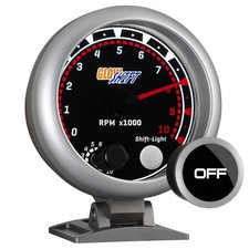 95mm Tinted Glowshift Led On Dashboard Tachometer Tach Rpm Gauge W Shift Light