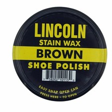 Lincoln Stain Wax Shoe Polish 2 1/8 oz