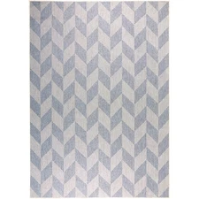5x7 Home Dynamix Blue Geometric Chevrons Area Rug 4554-340 - Aprx 5' 2" x 7' 2"