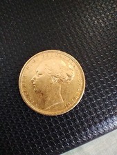 GOLD SOVEREIGN,(FULL) 1884, MELBOURNE MINT , A VERY NICE COIN, YOUNG HEAD.