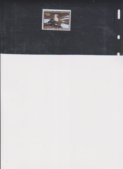US Stamp Scott #RW58, $15, Federal Duck Hunting Permit, 1991, OG, MNH