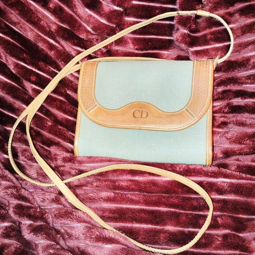 Sac bandoulière Christian Dior cuir pvc authentique beige marron femme France 115920