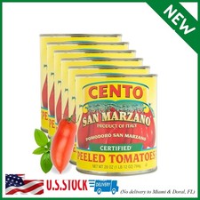 Cento Certified San Marzano Whole Peeled Tomatoes, 28 Oz Pack of 6 , Canned Plu