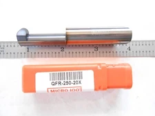 NEW MICRO 100 USA SOLID CARBIDE FULL RADIUS GROOVING TOOL .250" WIDTH X 3" OAL