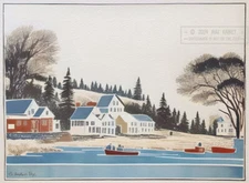 Provincetown Winter Landscape w Boats Shore 2024 G Arden Fox * Frame Worthy Art