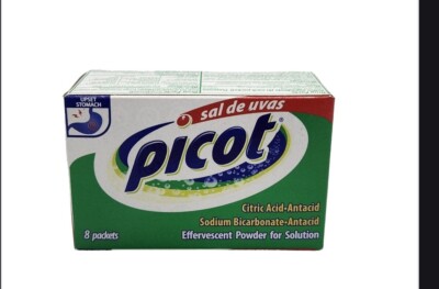 Picot Sal de Uvas 8  Packets - EX 03/2025 - Antacid - Helps with Upset Stomach